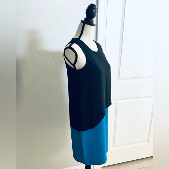 COP. COPINE, Tremie Robe Sleeveless Two-Tone Dress, Size 36 - Picture 4 of 11